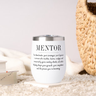 Personalized  Funny Mentor Life Coach Adviser  Thermal Wine Tumbler