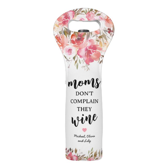 Personalized Funny Mom Wine Bag (Front)