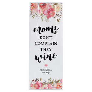 Personalized Funny Mom Wine Gift Bag