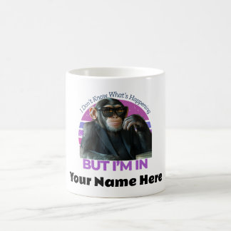 Personalized Funny Monkey Meme | Retro Minimalist Coffee Mug