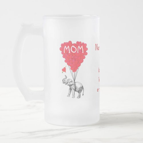 Personalized funny mothers day frosted glass beer mug