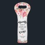 Personalized Funny Mother's Day Wine Bag<br><div class="desc">This Personalized Funny Mother's Day Wine Bag is a modern & fun way to show your mom how much you love and appreciate her on her special day! This unique wine bag features the humorous quote 'moms don't complain they wine', a cute pink heart and the kids' names for that...</div>