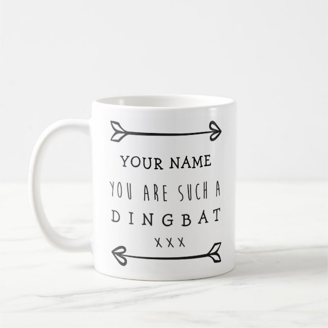 Personalized Funny Mug - Dingbat (Left)