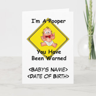 Personalized Funny New Baby Gift Announcement