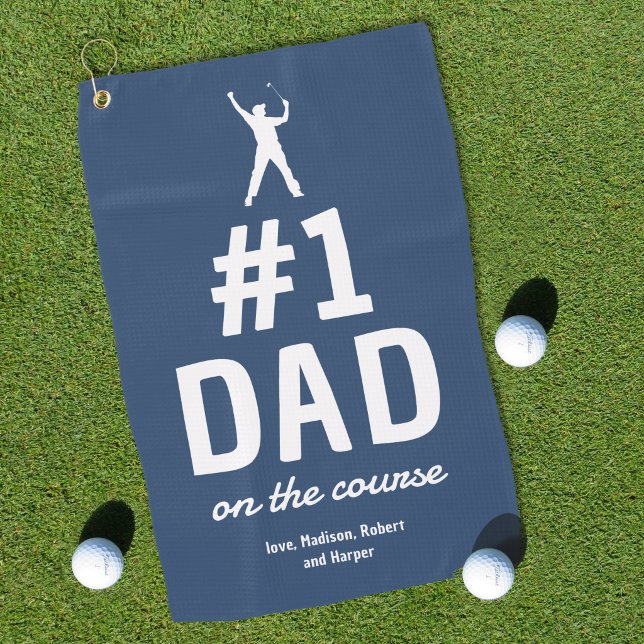 Personalized Funny No.1 Dad Golf Towel (Creator Uploaded)