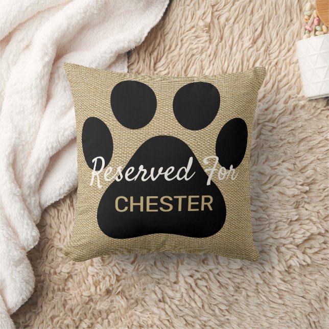 Personalized Funny No Humans On The Dog Couch Throw Pillow (Blanket)