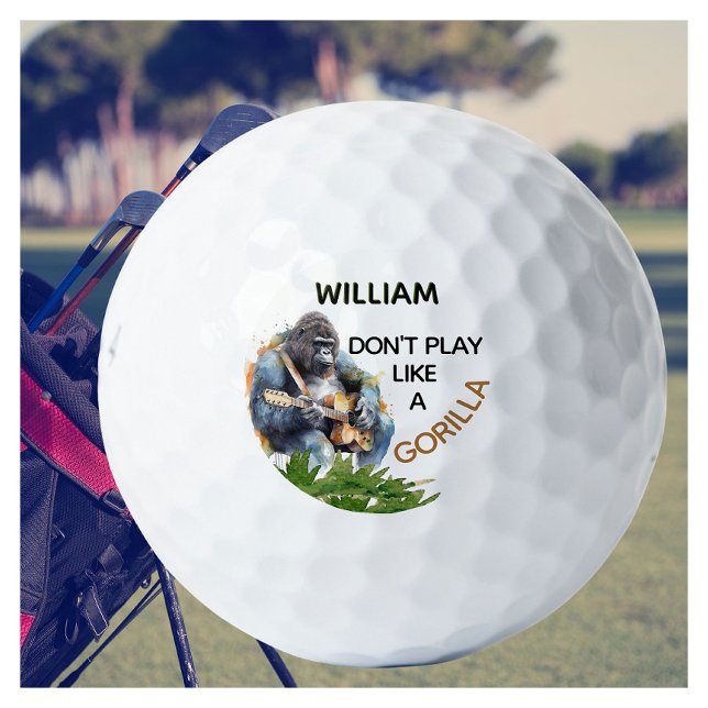 Personalized Funny Novelty Name Gorilla Golf Balls (Creator Uploaded)