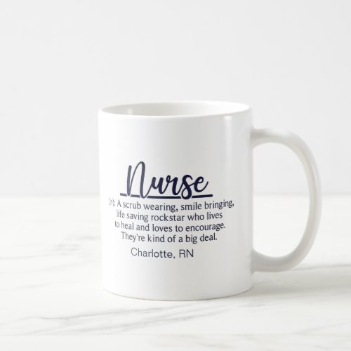 Personalized Funny Nurse Definition      Coffee Mug