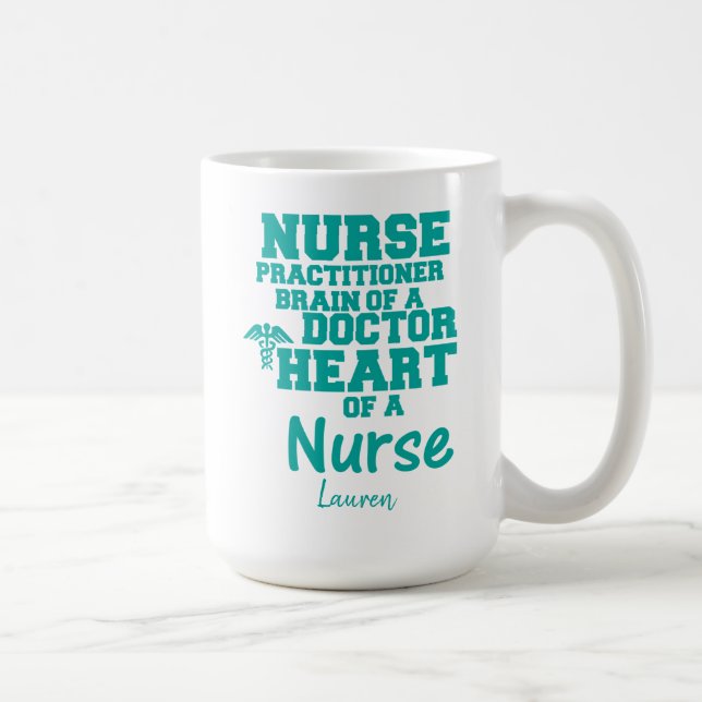 Personalized Funny Nurse Practitioner Coffee Mug (Right)