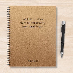 Personalized Funny Office Notes Notebook