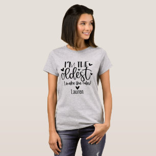 Personalized Funny Oldest Sister T-shirt