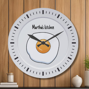 Personalized Funny Omelette Kitchen Wall Clock