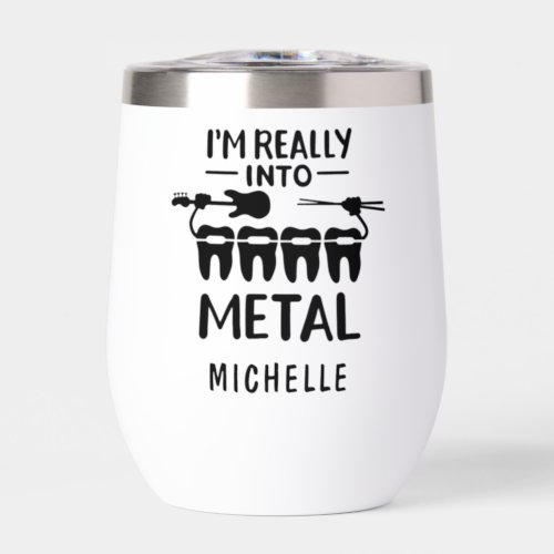 Personalized Funny Orthodontist Name Thermal Wine Tumbler
