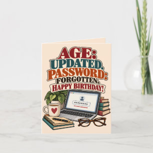 Personalized Funny Password Birthday Card
