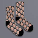 Personalized Funny Photo Face Socks - Slate Grey<br><div class="desc">Make funny socks covered in your face or a friends with this easy to use template. simply upload a cutout of the face or object you with to use with a transparent background, and voila! make sure to crop the image as tightly to the face/object as you can. if you...</div>
