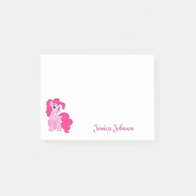 Personalized Funny Pink Unicorn Pony notepad (Front)