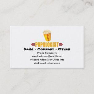 Personalized Funny Popcorn Business Card