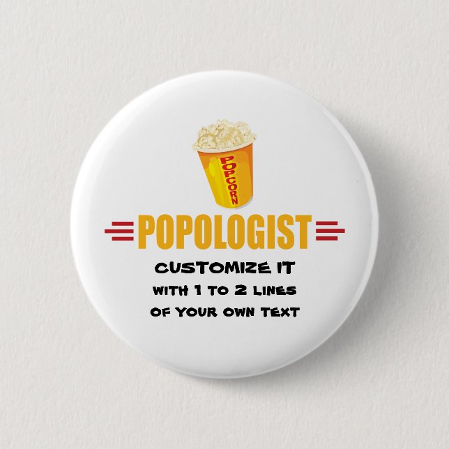 Personalized Funny Popcorn Button (Front)