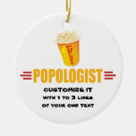 Personalized Funny Popcorn Ceramic Ornament at Zazzle