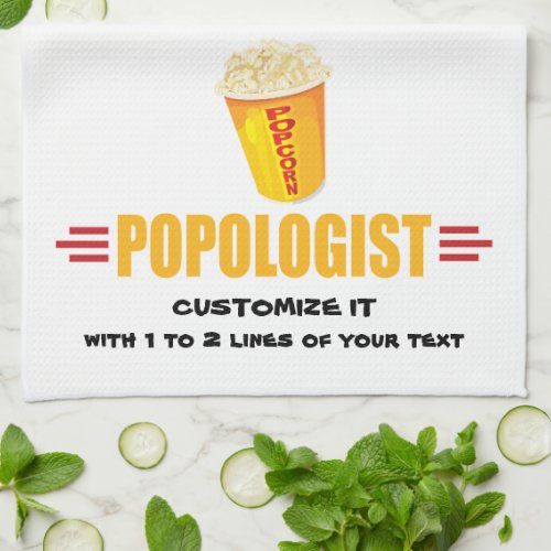 Personalized Funny Popcorn Kitchen Towel