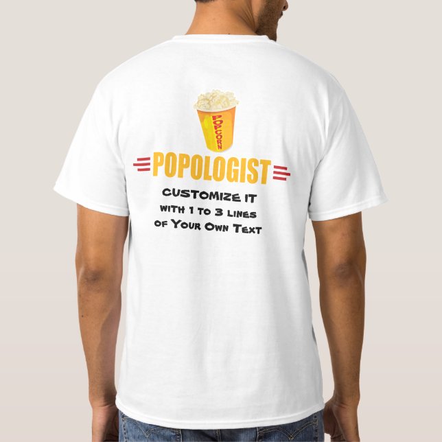 Personalized Funny Popcorn T-Shirt (Back)