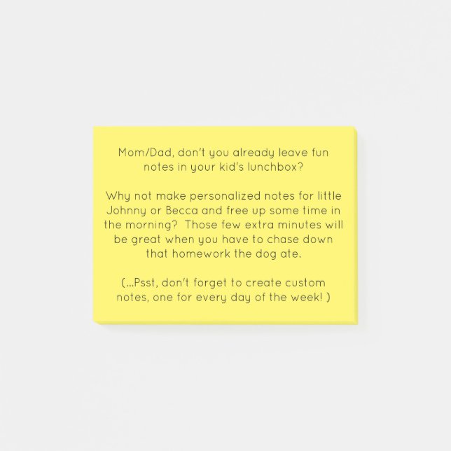 Personalized funny post-it notes (Front)