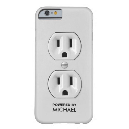 Personalized Funny Power Outlet Barely There iPhone 6 Case