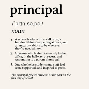 Personalized Funny Principal Definition Poster