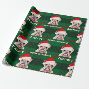 Personalized Funny Pug Name Merry Christmas Wrapping Paper