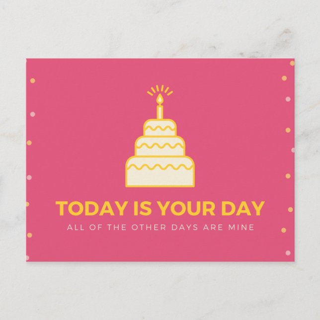 Personalized - Funny Quote Cake Postcard (Front)