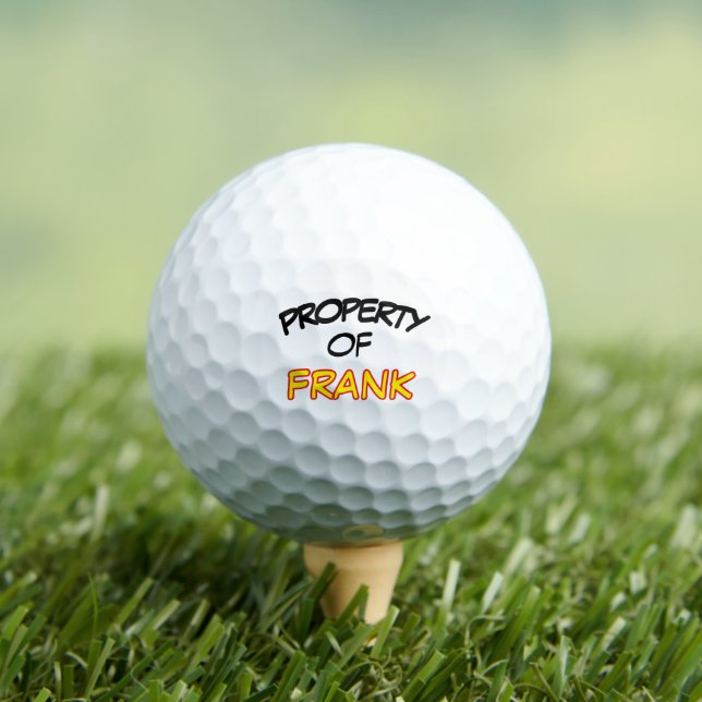 Personalized Funny Quote Property Of Golf Balls (Insitu Tee)