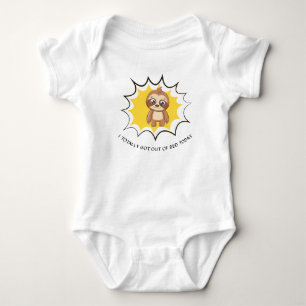 Personalized Funny Quote Sloth Template Unisex Baby Bodysuit