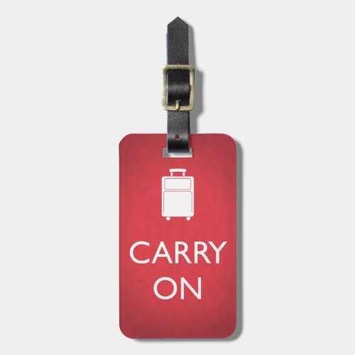 Personalized Funny Red Carry On Luggage Tag