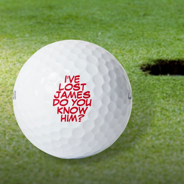 Personalized Funny Red Comic Book Lost Golf Balls (Personalized Funny Red Comic Book Lost Golf Balls)