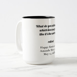 Personalized Funny Retirement Gift Two-Tone Coffee Mug
