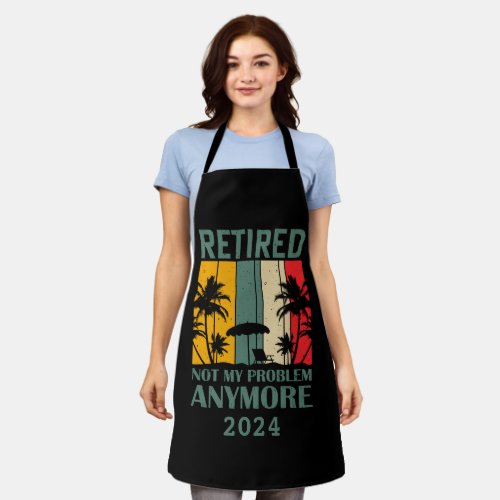Personalized funny retirement officially retired apron