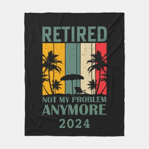 Personalized funny retirement officially retired fleece blanket