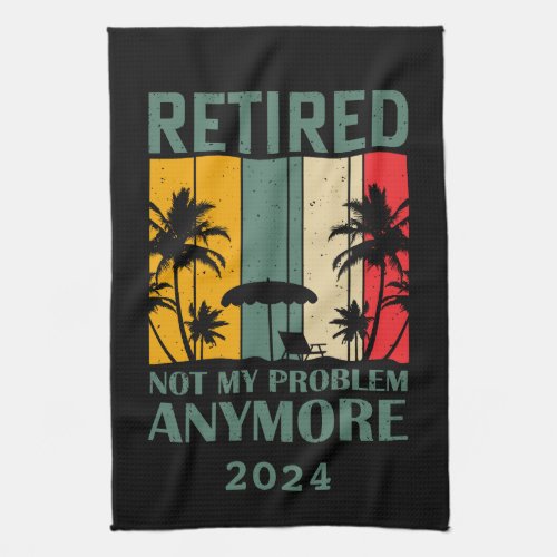 Personalized funny retirement officially retired kitchen towel