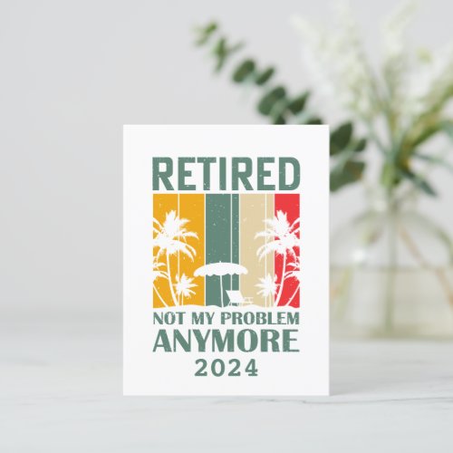 Personalized funny retirement officially retired postcard