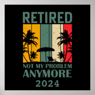 Personalized funny retirement officially retired poster