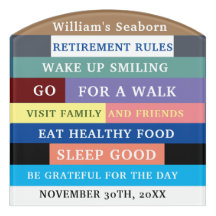 Personalized Funny Retirement Rules Humor