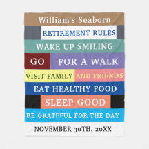 Personalized Funny Retirement Rules Humor