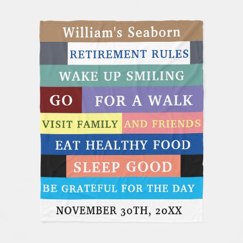 Personalized Funny Retirement Rules Humor 