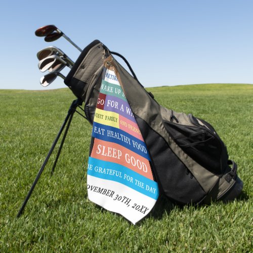 Personalized Funny Retirement Rules Humor Golf Towel