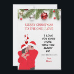 PERSONALIZED FUNNY ROMANTIC HUSBAND/WIFE CHRISTMAS HOLIDAY CARD<br><div class="desc">This personalized,  funny,  and romantic Christmas card is the perfect way to express your love and share some laughter with your spouse during the holiday season. It will be a cherished keepsake and a reminder of your special bond.
 Include an illustration or image that combines humor and romance.</div>
