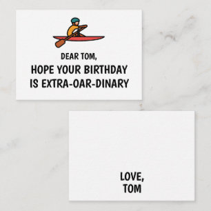 Personalized Funny Rowing Happy Birthday card