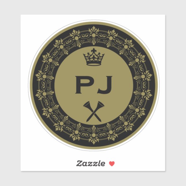 Personalized Funny Royal Golf Ball Sticker (Sheet)