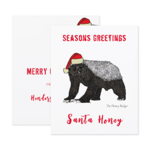 Personalized Funny Santa Honey Badger
