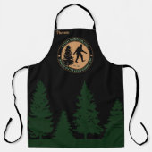 Personalized Funny Sasquatch Location and Research Apron (Front)