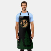 Personalized Funny Sasquatch Location and Research Apron (Worn)
